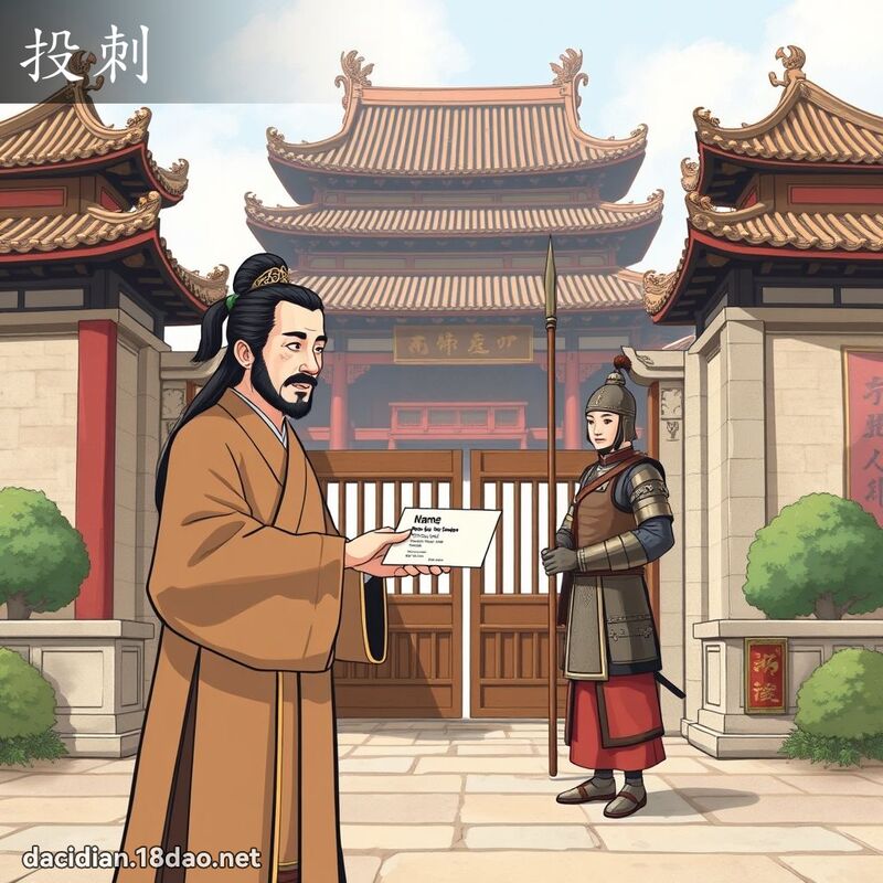 投刺 - 国语大辞典配图
