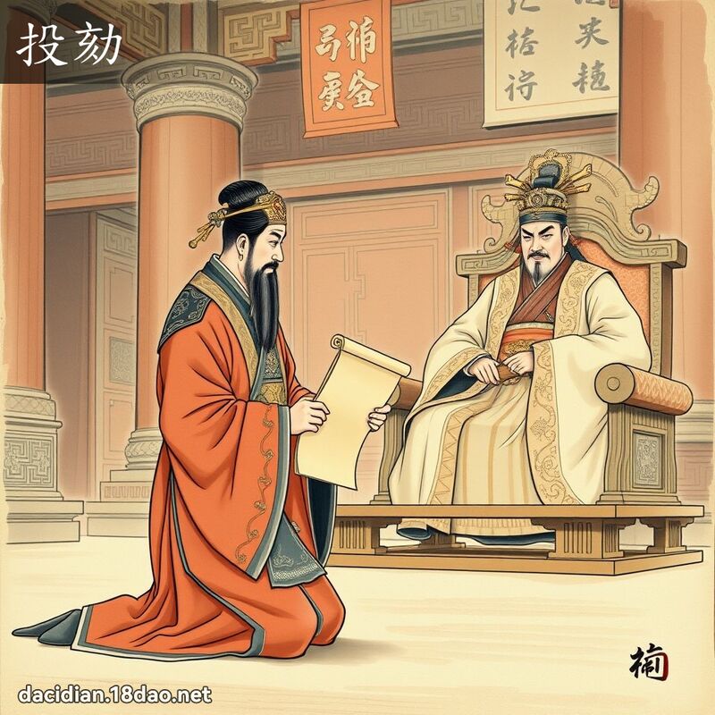 投劾 - 国语大辞典配图