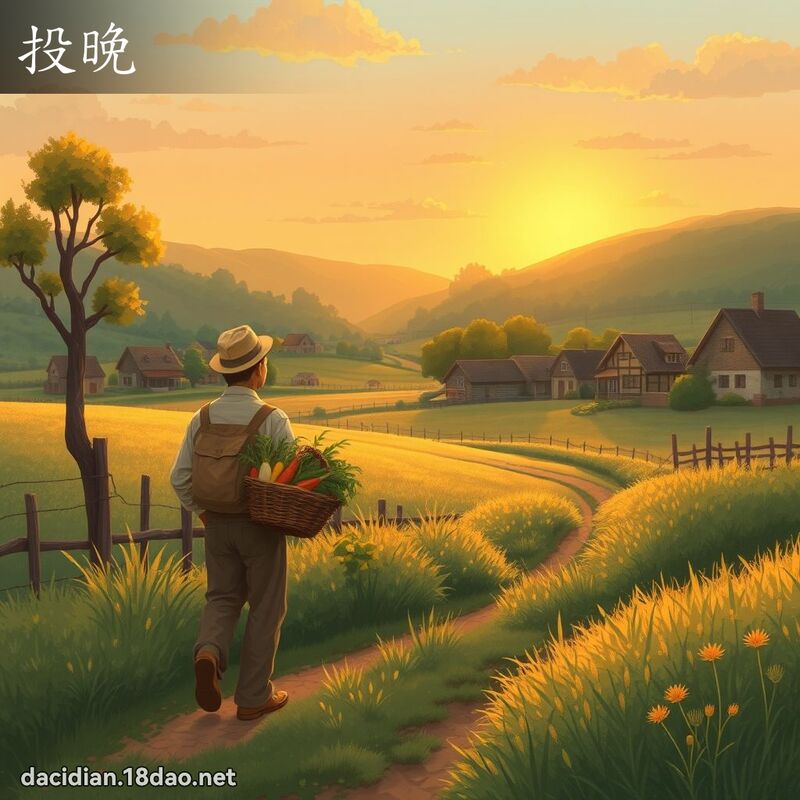 投晚 - 国语大辞典配图