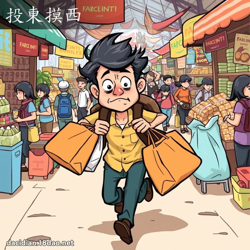 投东摸西 - 国语大辞典配图