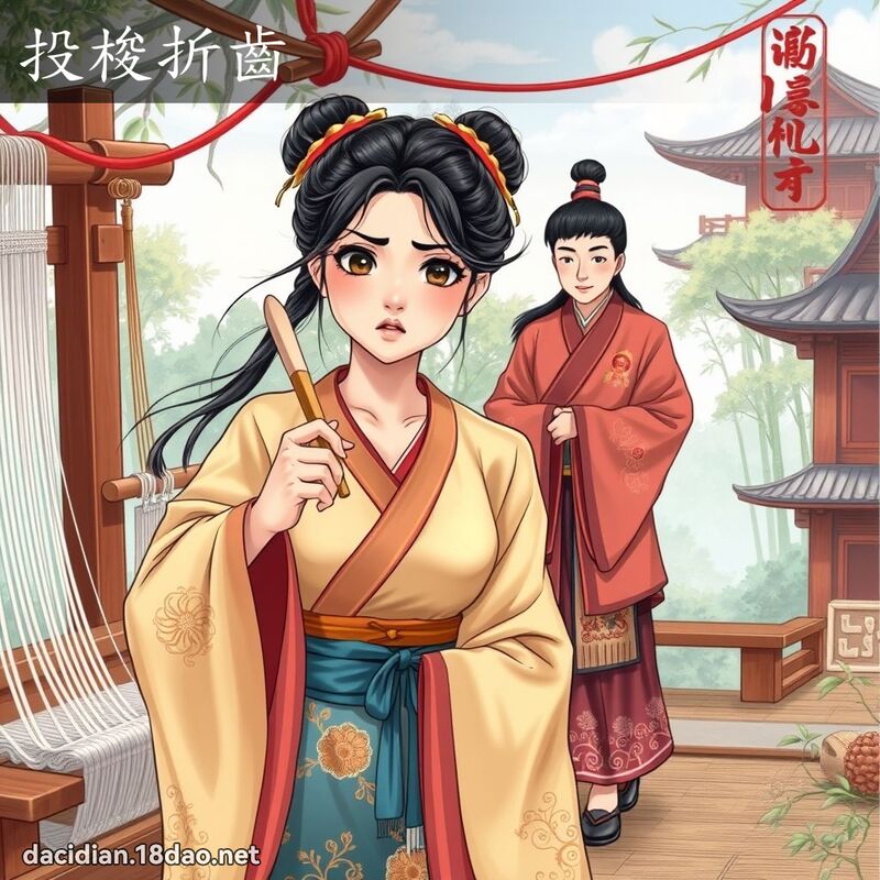 投梭折齒 - 國語大辭典配圖