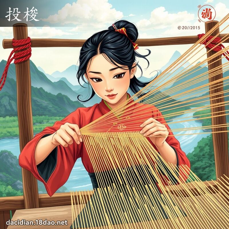 投梭 - 國語大辭典配圖