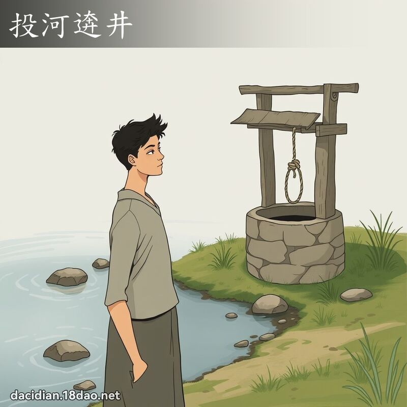 投河逩井 - 国语大辞典配图