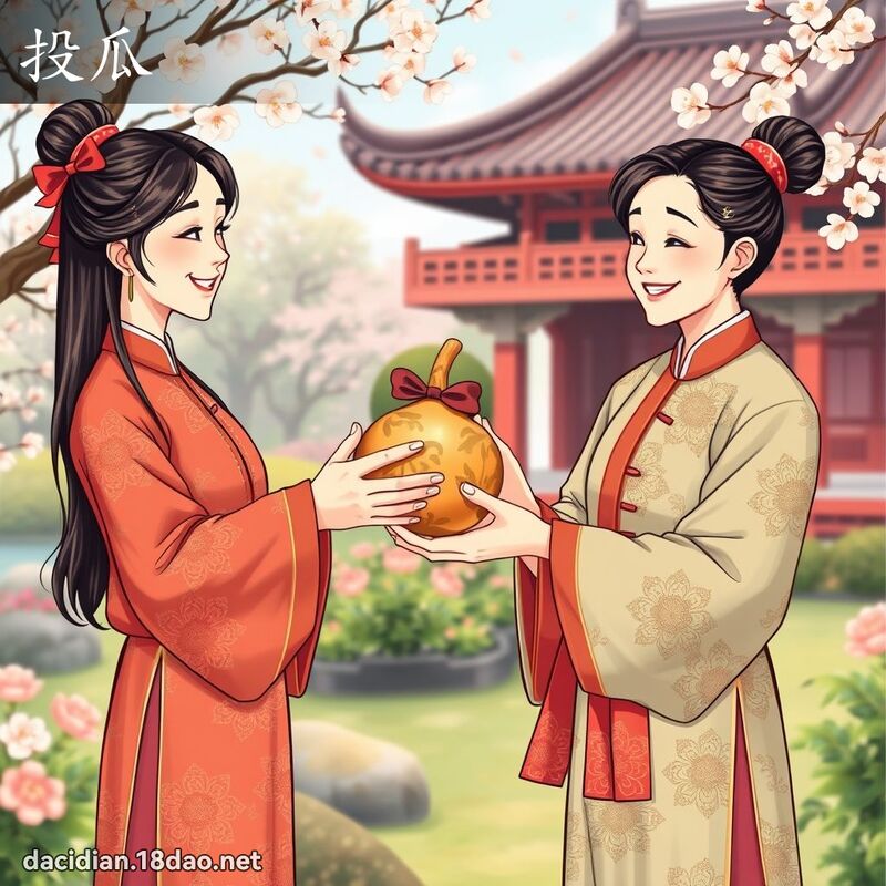 投瓜 - 國語大辭典配圖