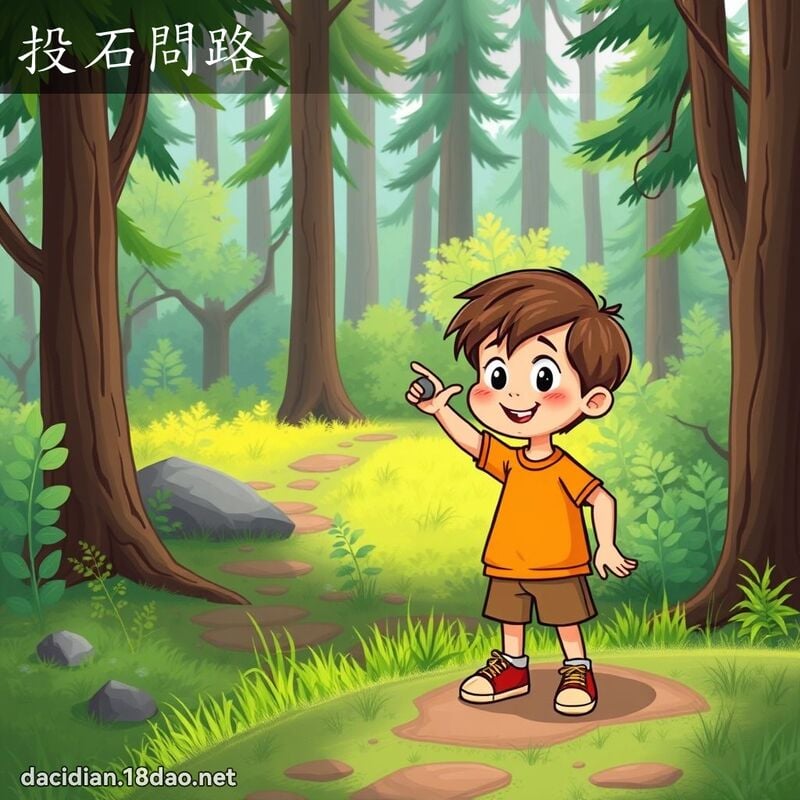 投石问路 - 国语大辞典配图
