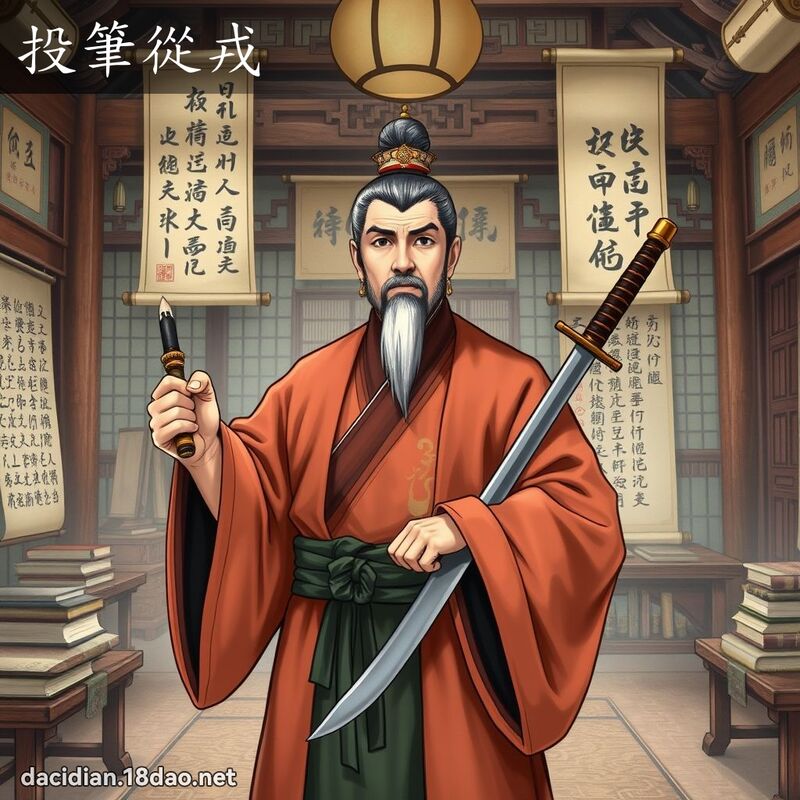 投笔从戎 - 国语大辞典配图