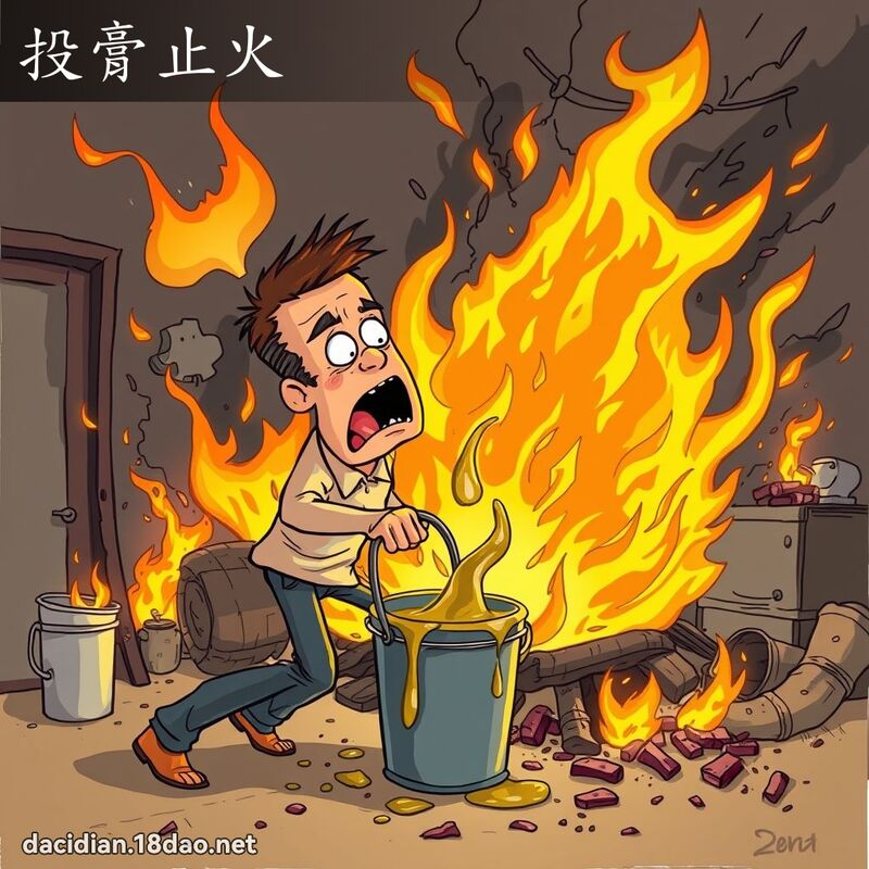 投膏止火 - 國語大辭典配圖