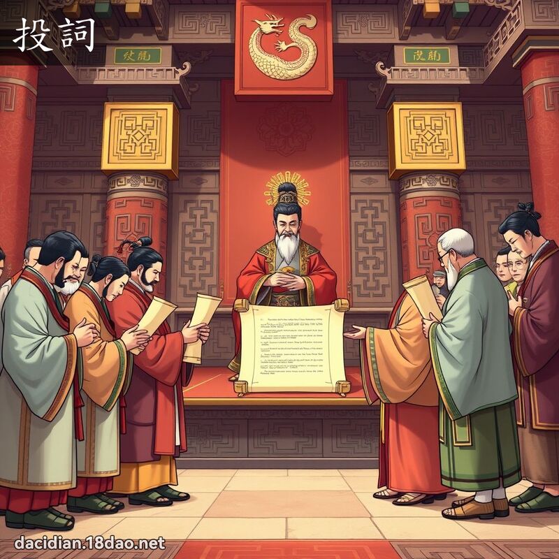 投詞 - 國語大辭典配圖