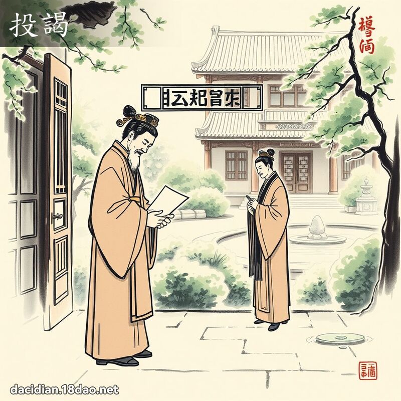 投謁 - 国语大辞典配图