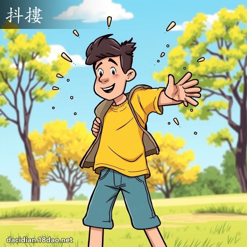 抖搂 - 国语大辞典配图