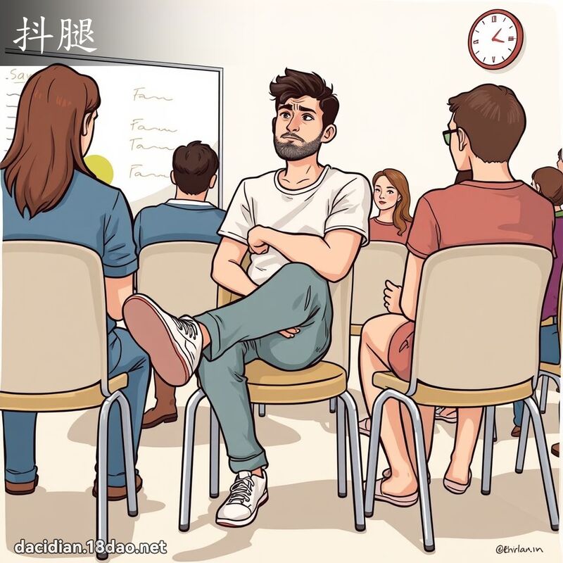 抖腿 - 国语大辞典配图