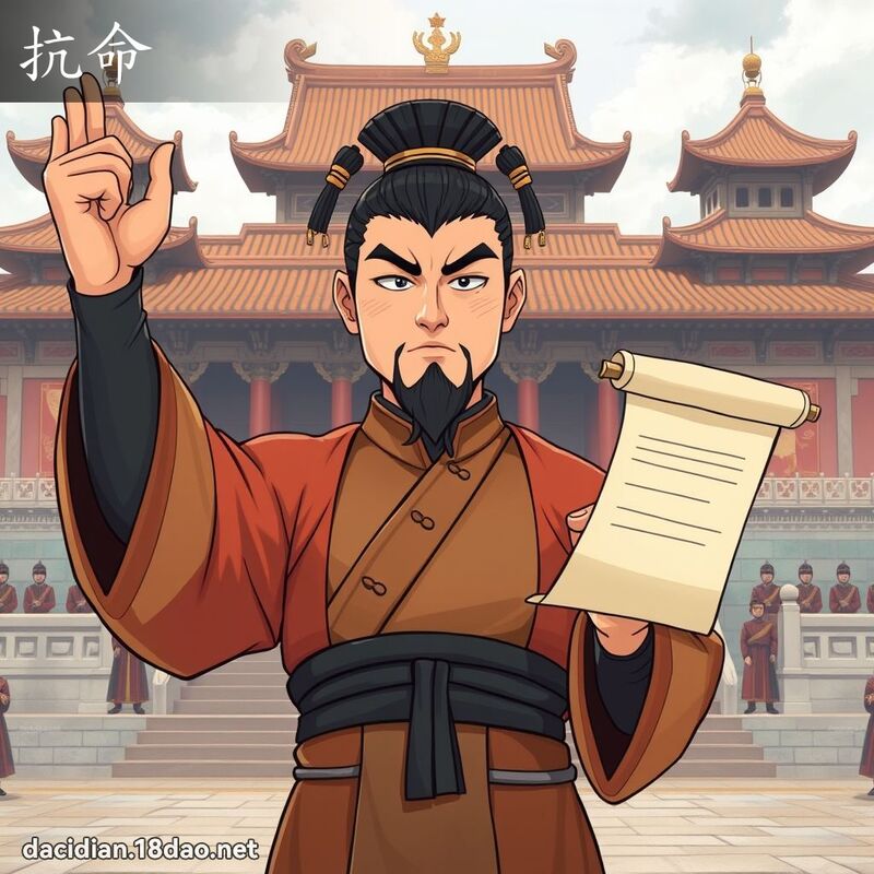 抗命 - 国语大辞典配图