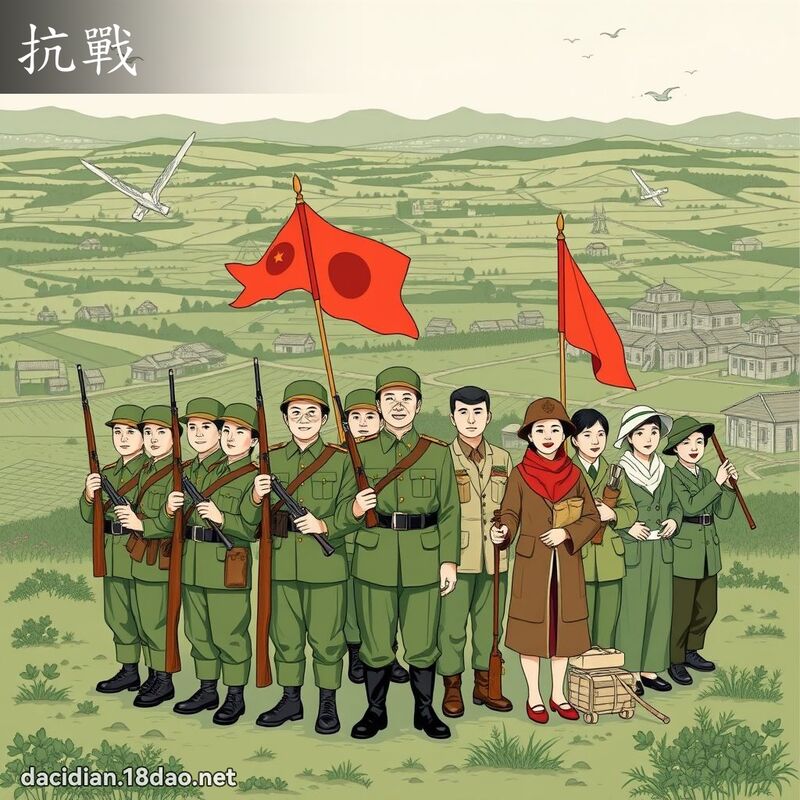 抗戰 - 國語大辭典配圖