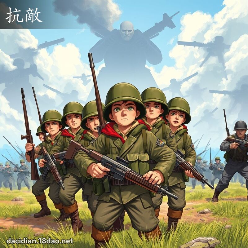抗敌 - 国语大辞典配图