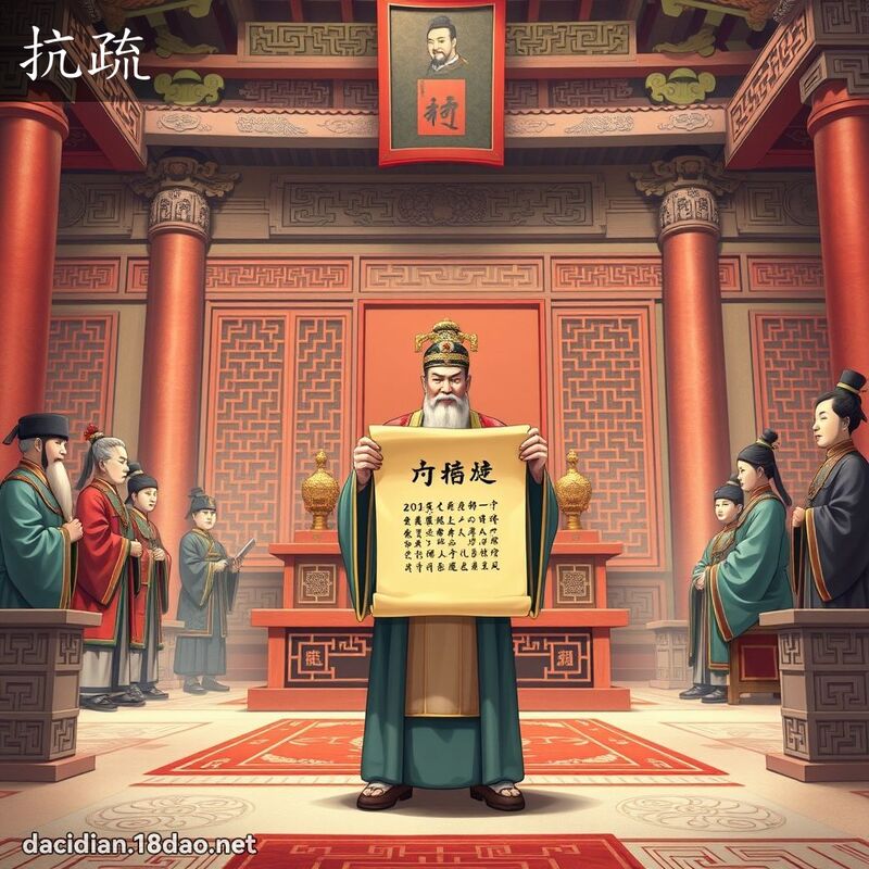 抗疏 - 國語大辭典配圖