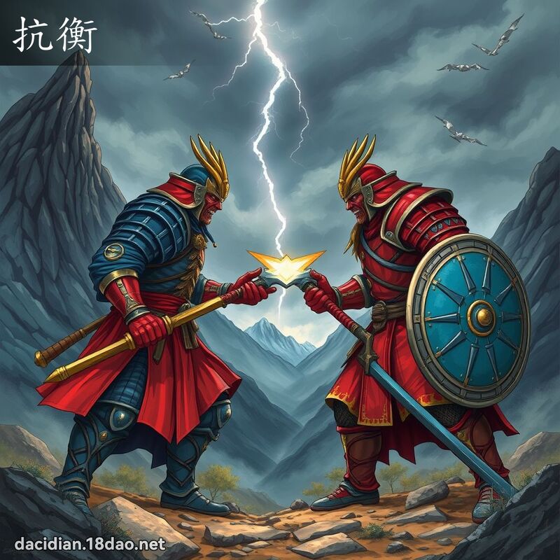 抗衡 - 國語大辭典配圖