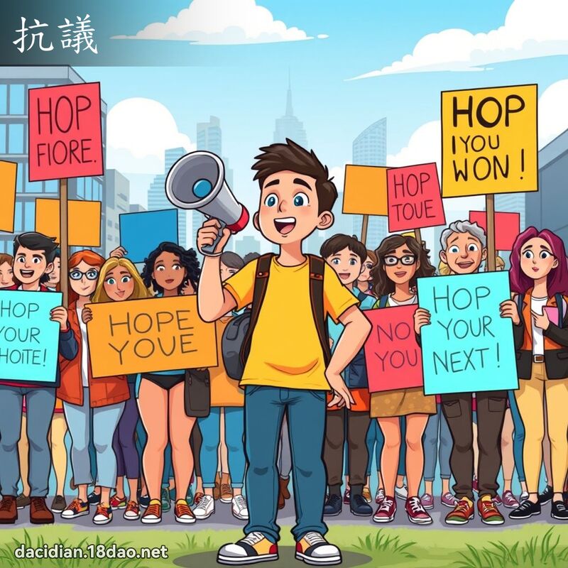 抗議 - 國語大辭典配圖