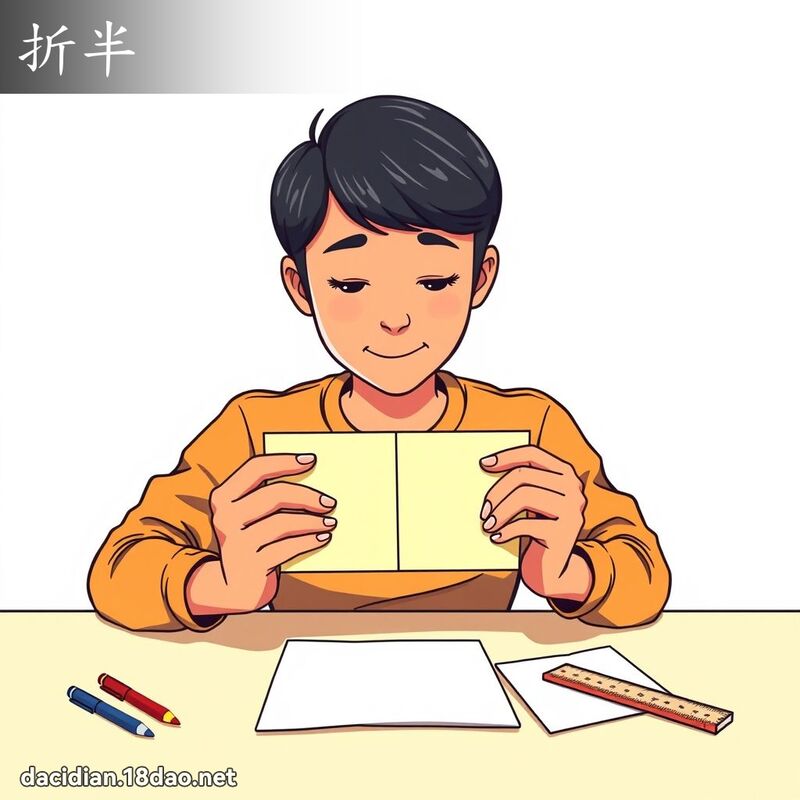 折半 - 国语大辞典配图