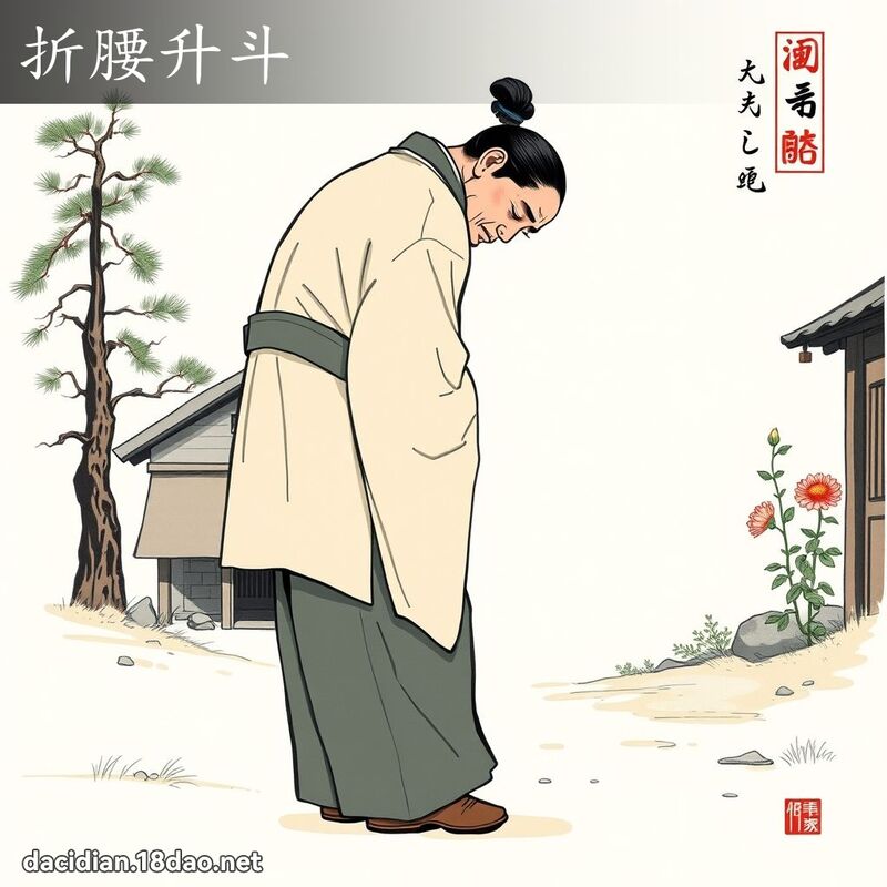 折腰升斗 - 国语大辞典配图