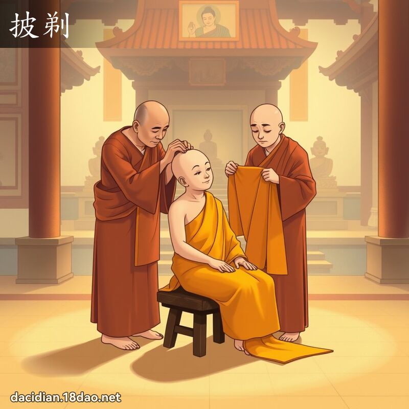 披剃 - 國語大辭典配圖
