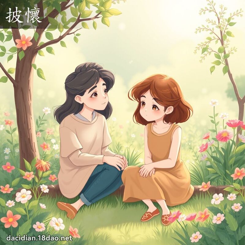 披懷 - 國語大辭典配圖