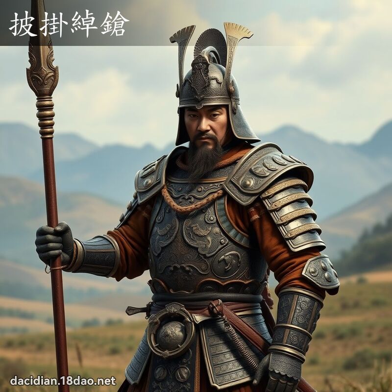 披掛绰鎗 - 国语大辞典配图