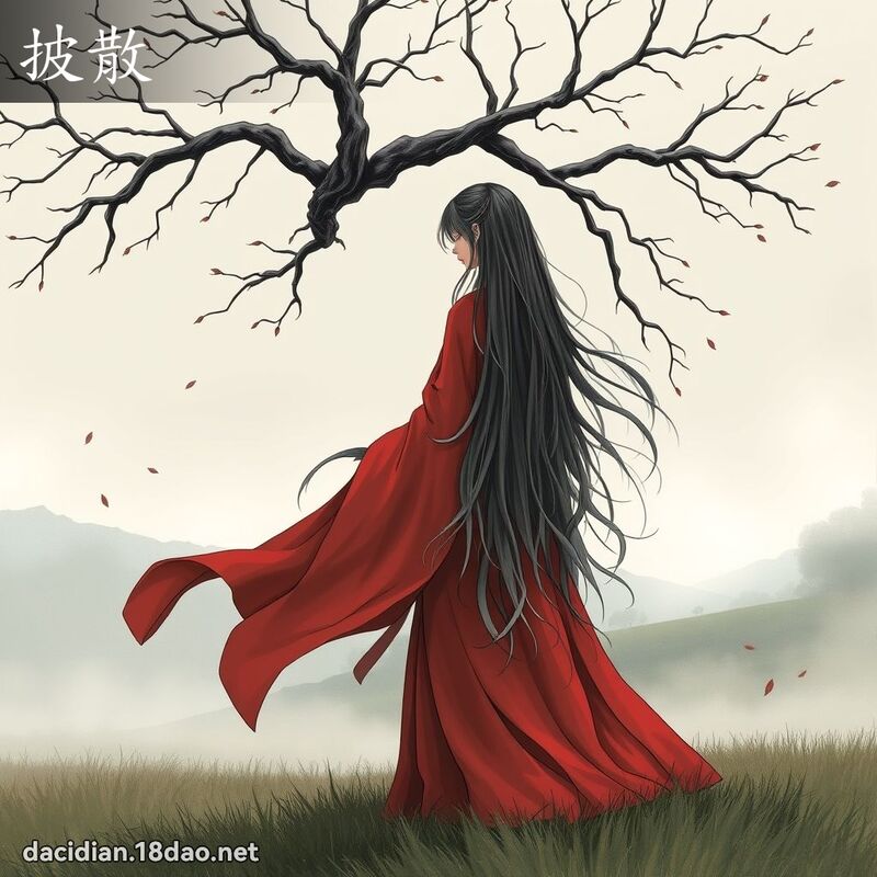 披散 - 国语大辞典配图
