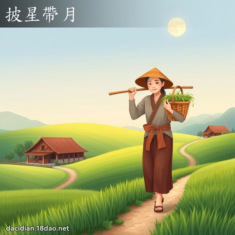 披星帶月 - 國語大辭典配圖