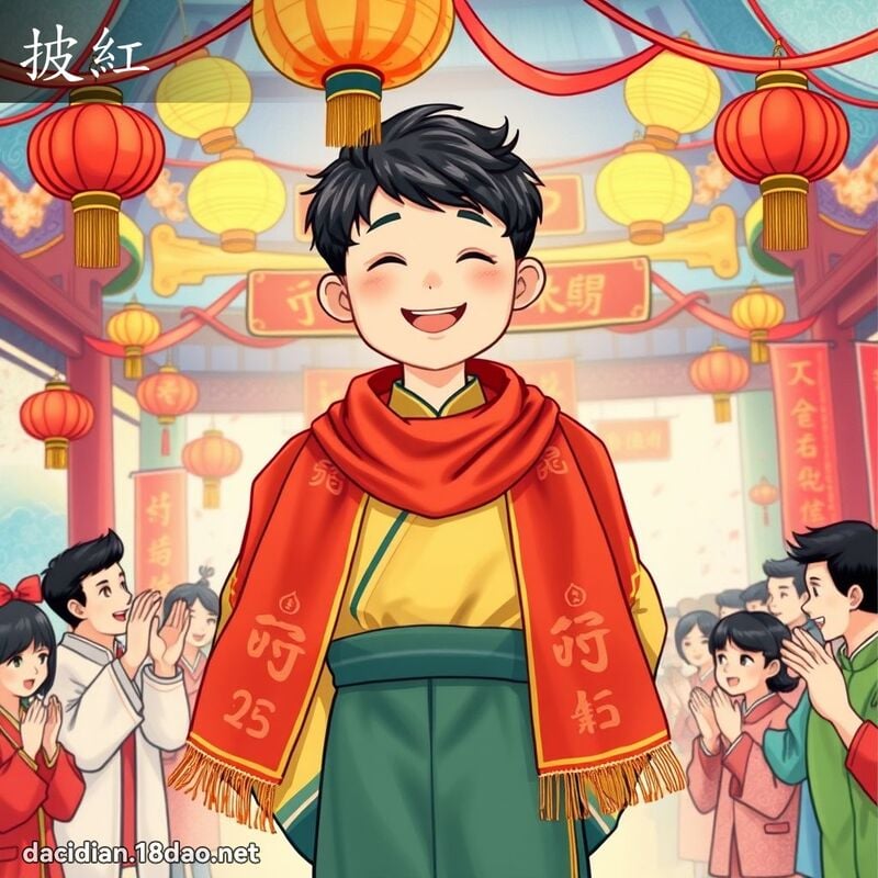披紅 - 國語大辭典配圖