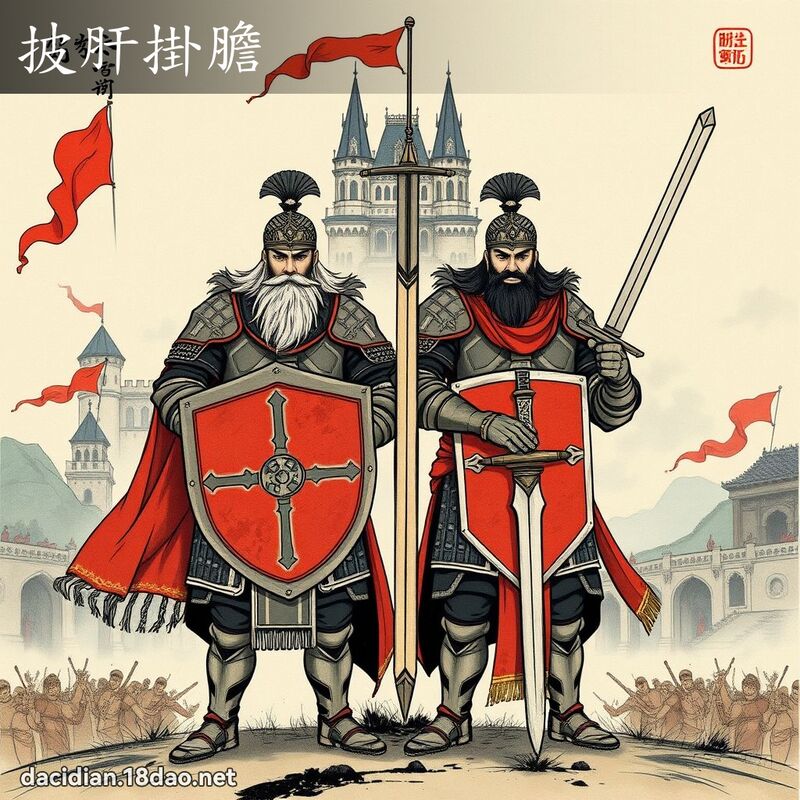 披肝掛胆 - 国语大辞典配图