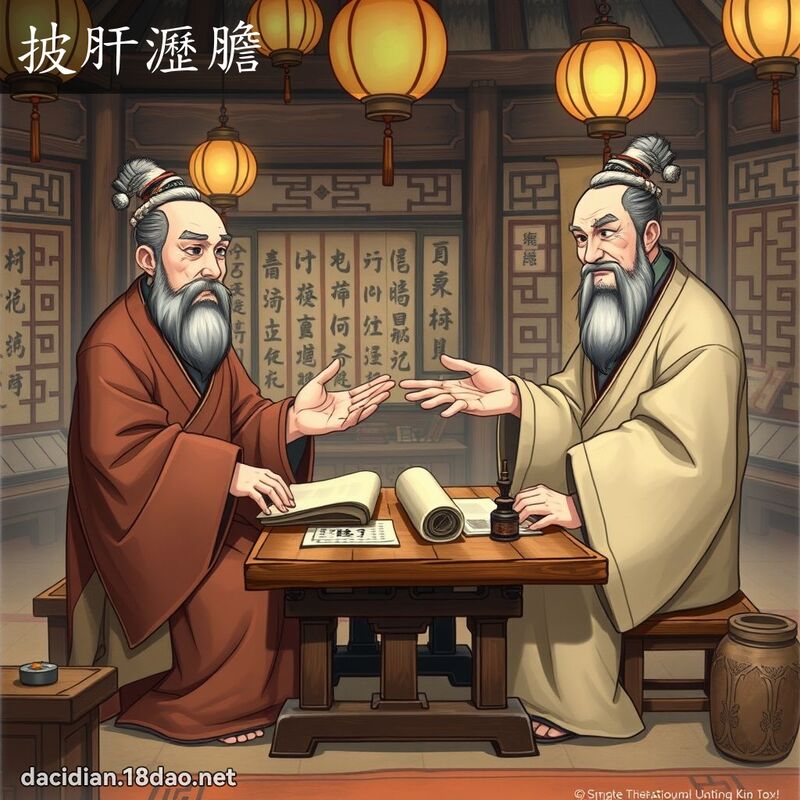 披肝瀝膽 - 國語大辭典配圖