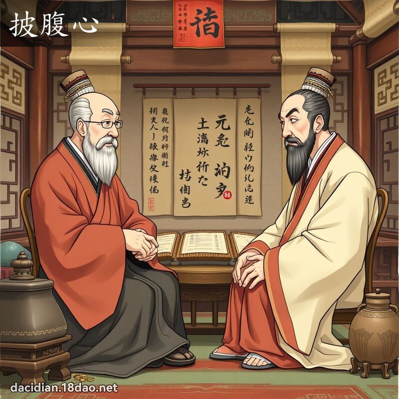 披腹心 - 国语大辞典配图