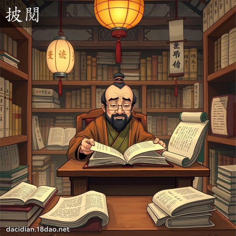 披閱 - 國語大辭典配圖
