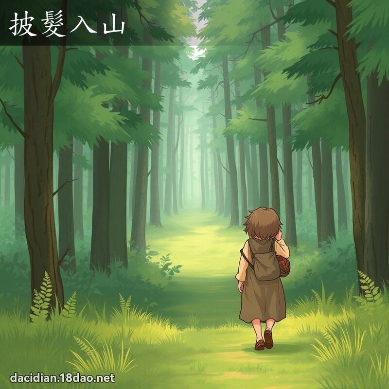 披发入山 - 国语大辞典配图