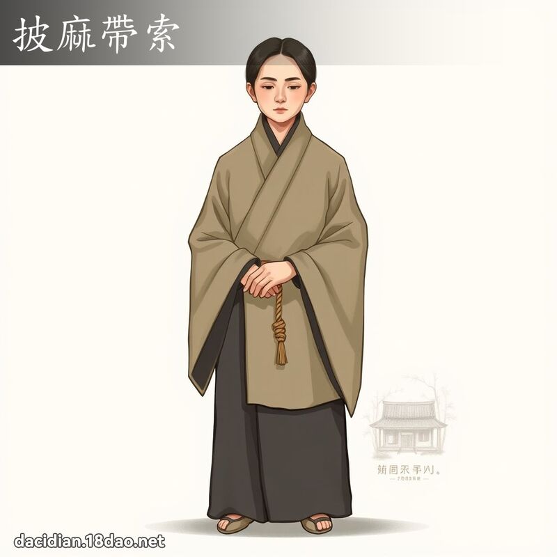 披麻带索 - 国语大辞典配图
