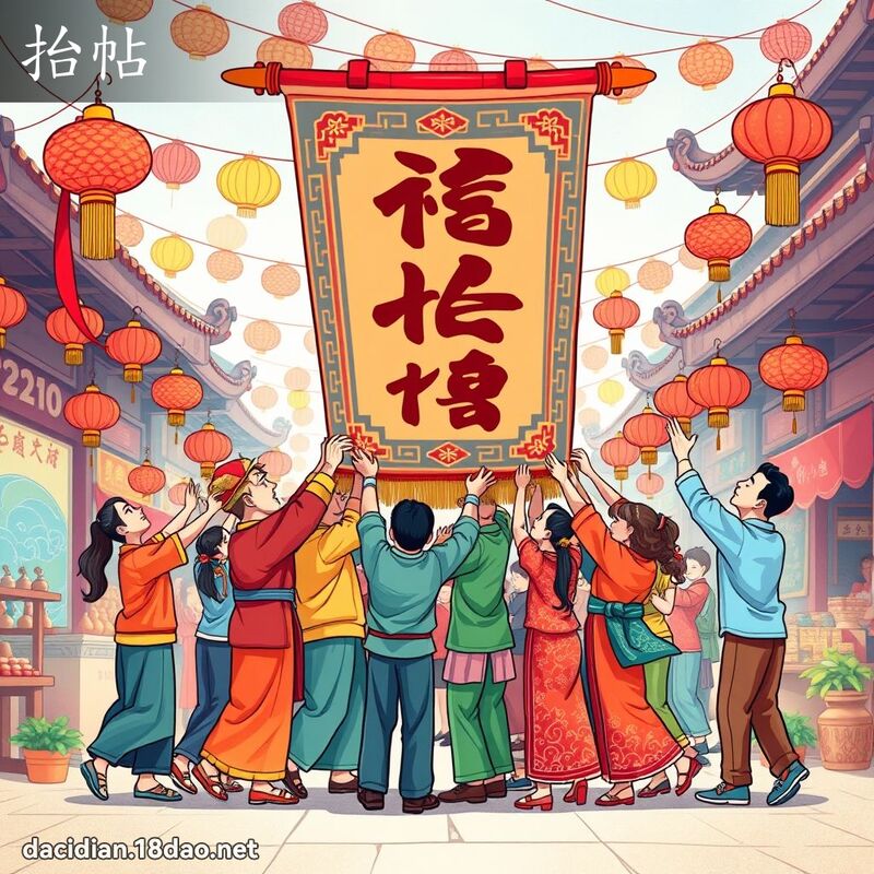 抬帖 - 國語大辭典配圖