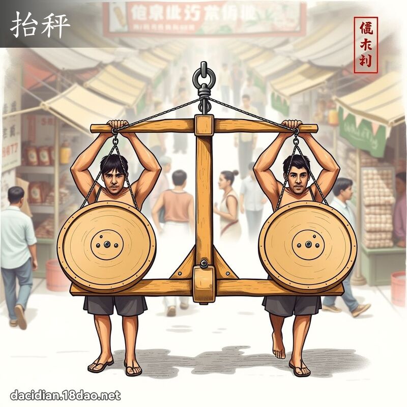抬秤 - 国语大辞典配图