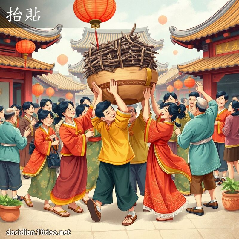 抬贴 - 国语大辞典配图