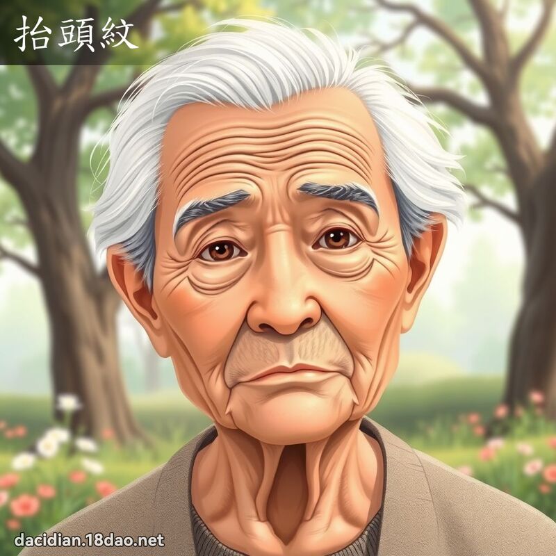 抬头纹 - 国语大辞典配图