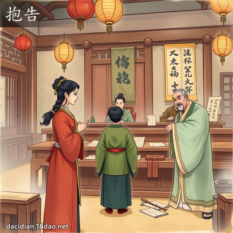 抱告 - 國語大辭典配圖