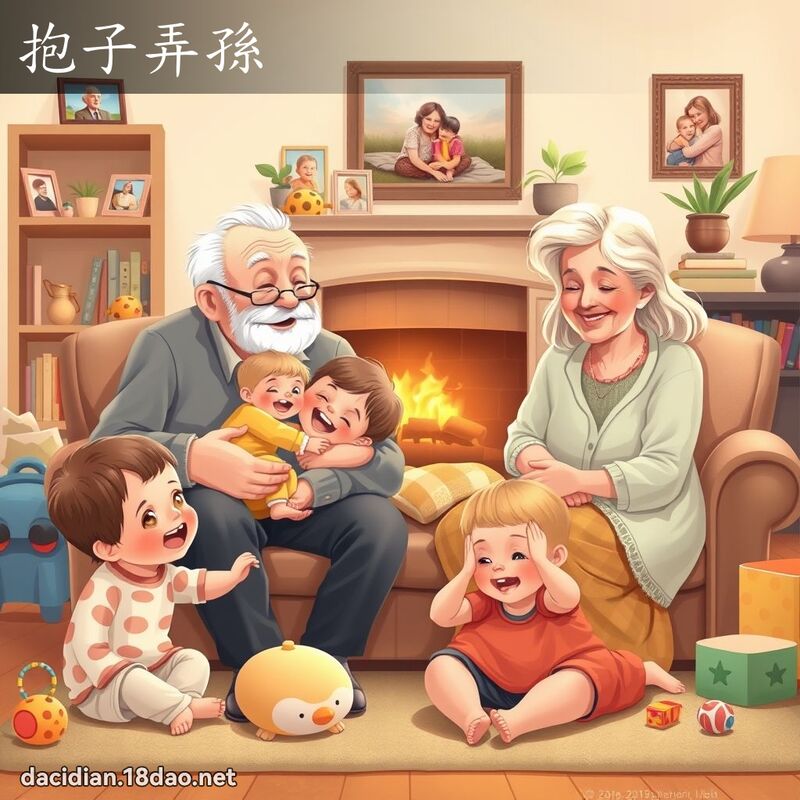抱子弄孫 - 國語大辭典配圖