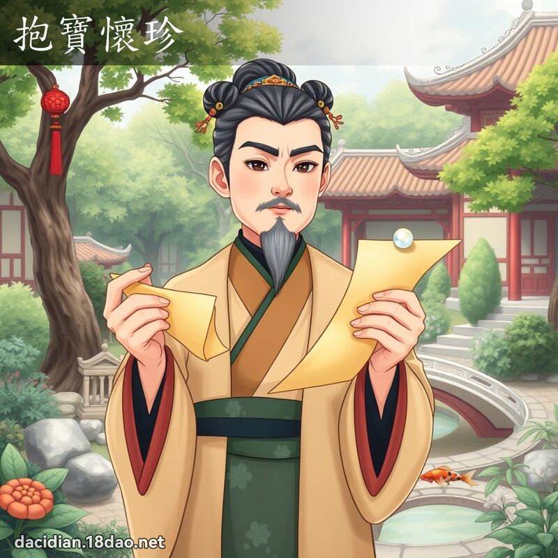 抱寶懷珍 - 國語大辭典配圖