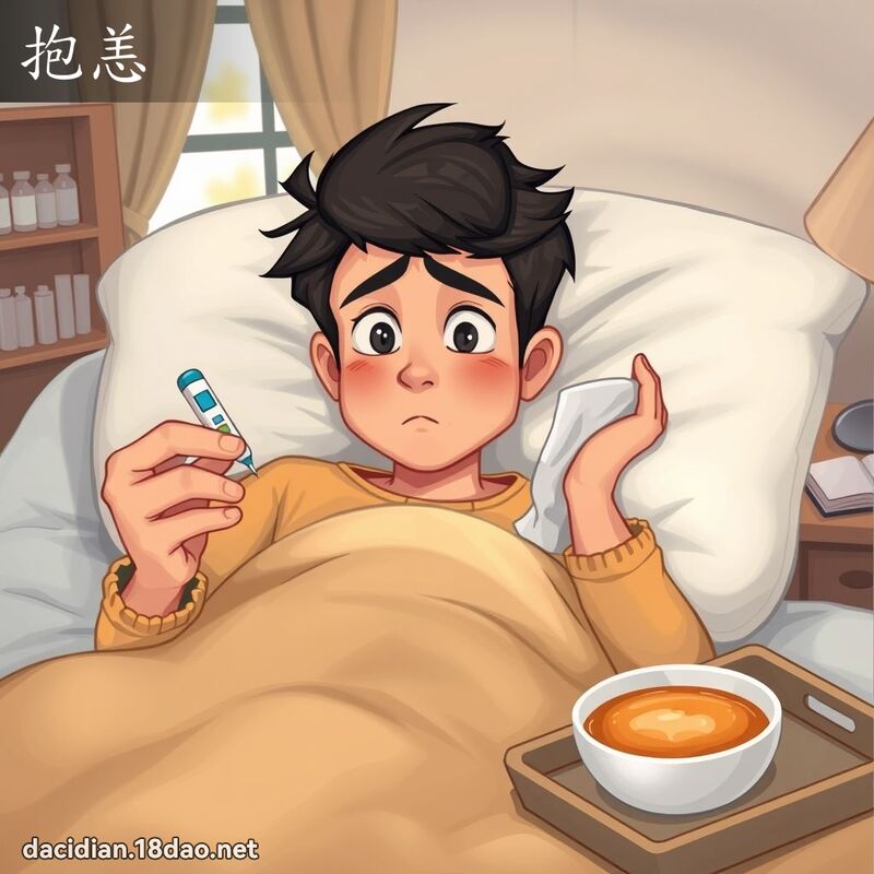 抱恙 - 国语大辞典配图