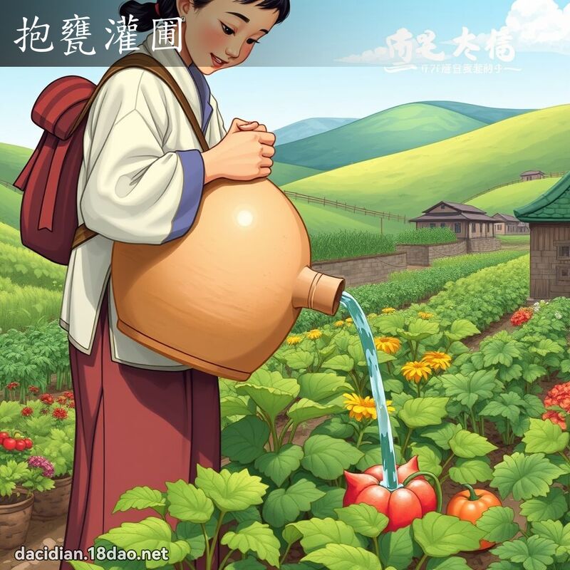 抱甕灌圃 - 國語大辭典配圖