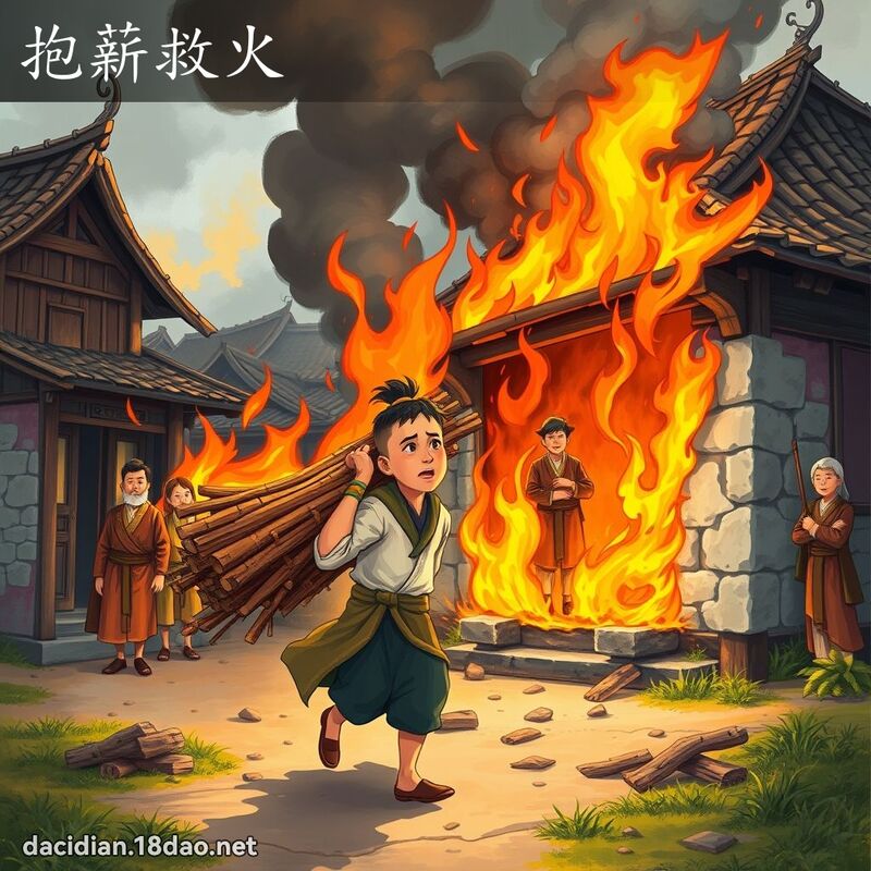 抱薪救火 - 國語大辭典配圖