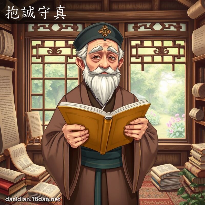 抱誠守真 - 國語大辭典配圖