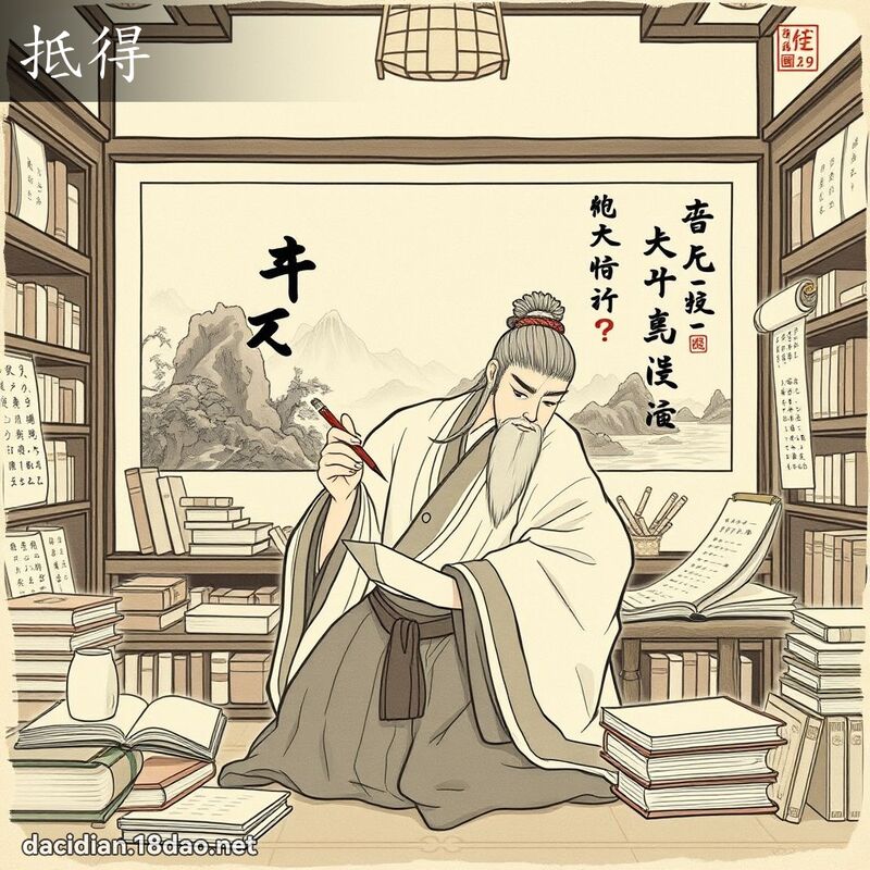 抵得 - 國語大辭典配圖