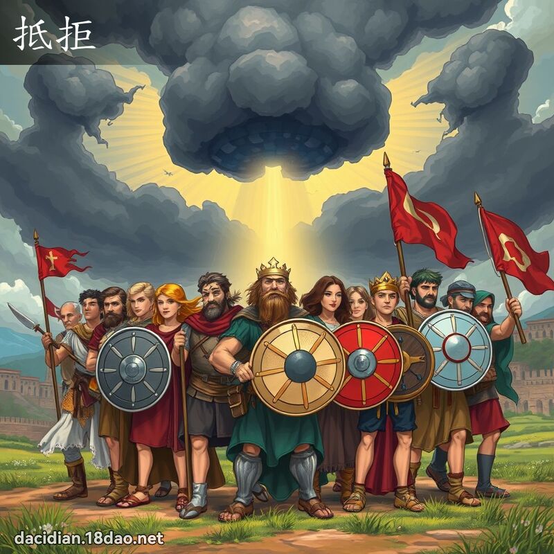 抵拒 - 国语大辞典配图