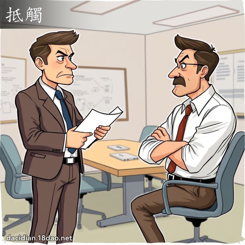 抵触 - 国语大辞典配图