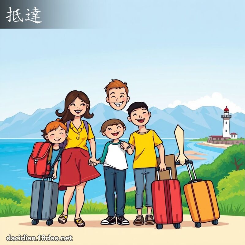 抵達 - 國語大辭典配圖